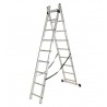 Escalera profesional aluminio 2x9 peldaños