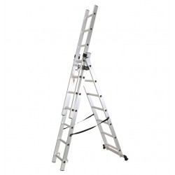 Escalera profesional aluminio 3x7 peldaños