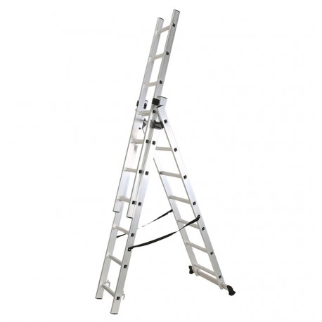 Escalera profesional aluminio 3x7 peldaños