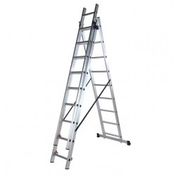 Escalera profesional aluminio 3x9 peldaños