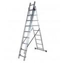 Escalera profesional aluminio 3x9 peldaños