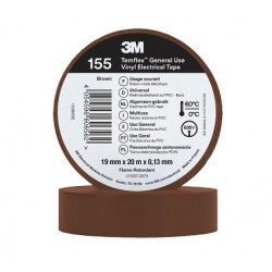 Cinta aislante 3M 19mm x 20mt marron