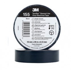 Cinta aislante 3M 19mm x 20mt negro