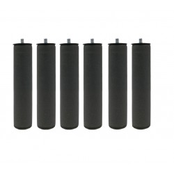 Pack 6 patas redondas de 27cm para somier y base tapizada