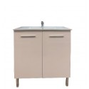 Mueble de baño Argos 2 puertas blanco brillo 60cm