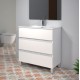 Mueble de baño Madrid blanco brillo 80cm