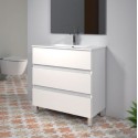 Mueble de baño Madrid blanco brillo 80cm