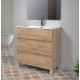 Mueble de baño Madrid roble 80cm