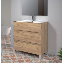 Mueble de baño Madrid roble 80cm