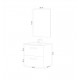 Mueble de baño suspendido Aruba roble 60cm