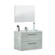 Mueble de baño + espejo Aruba suspendido cemento 80cm