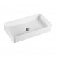Lavabo cerámica sobre encimera TRE blanco mate 51x35cm