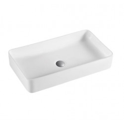 Lavabo cerámica sobre encimera TRE blanco mate 51x35cm