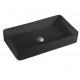 Lavabo cerámica sobre encimera TRE negro mate 51x35cm