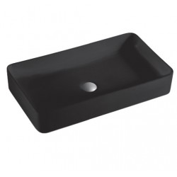 Lavabo cerámica sobre encimera TRE negro mate 51x35cm