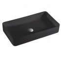 Lavabo cerámica sobre encimera TRE negro mate 51x35cm