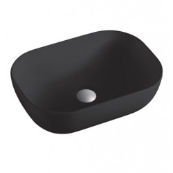 Lavabo cerámica sobre encimera DUE negro mate 46x33cm