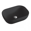 Lavabo cerámica sobre encimera DUE negro mate 46x33cm