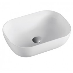 Lavabo cerámica sobre encimera DUE blanco mate 46x33cm
