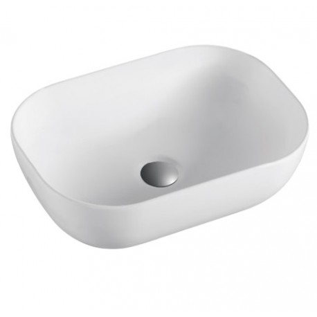 Lavabo cerámica sobre encimera DUE blanco mate 46x33cm