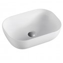 Lavabo cerámica sobre encimera DUE blanco mate 46x33cm