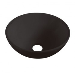 Lavabo cerámica sobre encimera OTTO negro mate 40x40cm