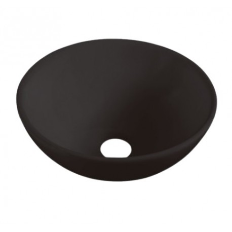 Lavabo cerámica sobre encimera OTTO negro mate 40x40cm
