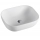 Lavabo cerámica sobre encimera UNO blanco mate 51x41cm