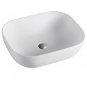 Lavabo cerámica sobre encimera UNO blanco mate 51x41cm