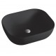 Lavabo cerámica sobre encimera UNO negro mate 51x41cm