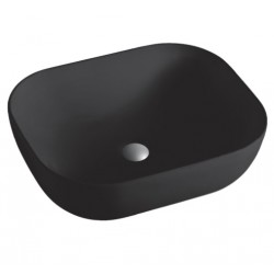 Lavabo cerámica sobre encimera UNO negro mate 51x41cm
