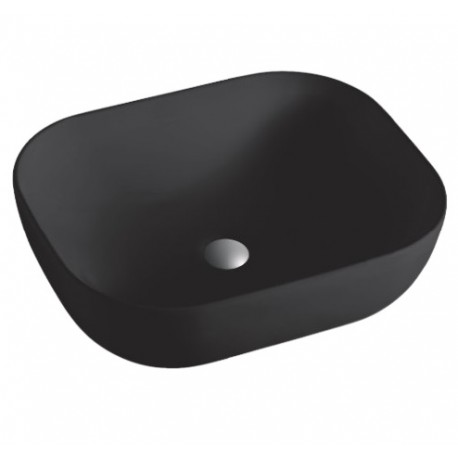 Lavabo cerámica sobre encimera UNO negro mate 51x41cm