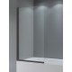 Mampara bañera 80x140cm negro transparente