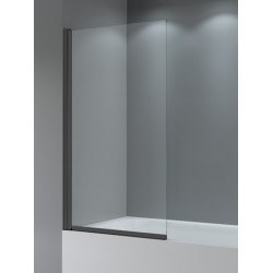 Mampara bañera 80x140cm negro transparente