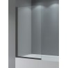 Mampara bañera 80x140cm negro transparente