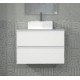 Mueble de baño Sevilla suspendido blanco brillo 80cm