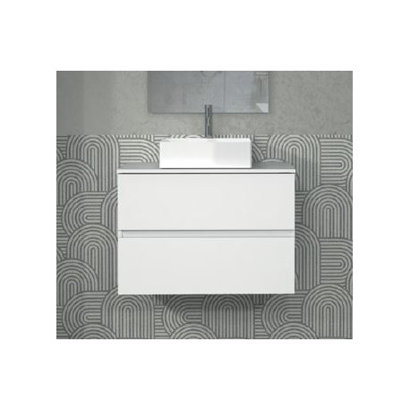 Mueble de baño Sevilla suspendido blanco brillo 80cm