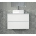Mueble de baño Sevilla suspendido blanco brillo 80cm