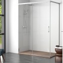 Mampara ducha Yaiza cromo transparente 80x140