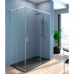 Mampara ducha Yaiza cromo transparente 80x080cm