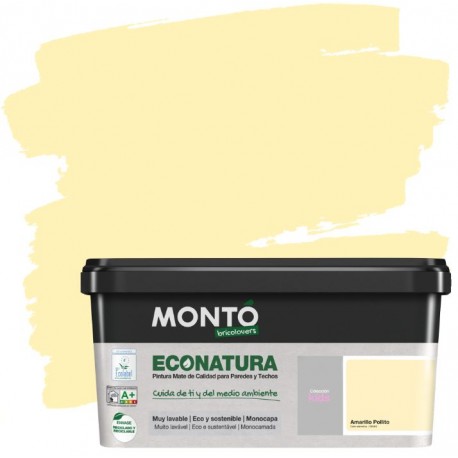 Pintura econatura amarillo pollito 4lt.