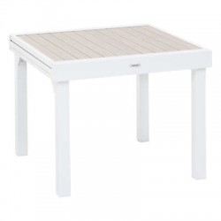 Mesa de aluminio extensible Piazza 90-180x90cm