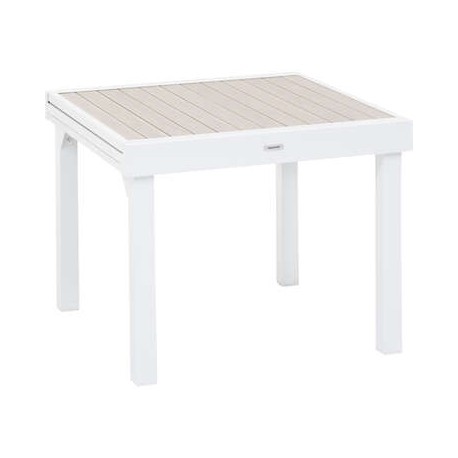 Mesa de aluminio extensible Piazza 90-180x90cm