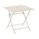 Mesa Essentia plegable de aluminio color arcilla 71x71cm