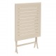 Mesa Essentia plegable de aluminio color arcilla 71x71cm