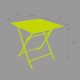 Mesa Essentia plegable de aluminio color arcilla 71x71cm