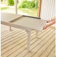 Mesa Piazza aluminio arcilla 135-270x90cm