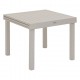 Mesa Piazza extensible 90-180x90cm aluminio arcilla