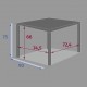 Mesa Piazza extensible 90-180x90cm aluminio arcilla