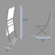 Silla plegable arcilla